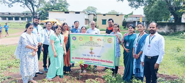 Late Ramnath Verma Government College Mopka-Nipania,District :- Balodabazar-Bhatapara Pin No.- 493118 - Tree Plantation